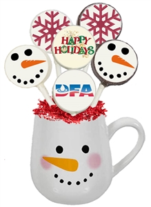 Mini Oreo® Cookie Pops - Holiday Logo Mug Gift