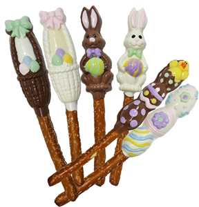 Pretzel Rods Molded Easter Theme