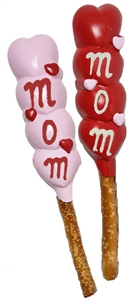 Pretzel Rods Molded Mom's Heart