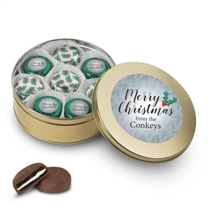 Personalized Merry Christmas Foiled Oreo Gift Tin of 16