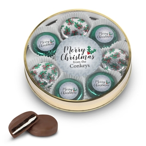 Personalized Merry Christmas Foiled Oreo Tin of 8