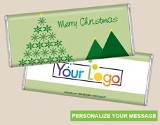 Personalized Logo Candy Bar - Snowflake Pine