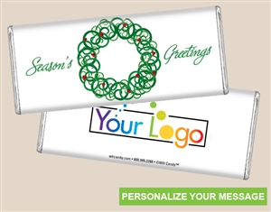 Personalized Logo Candy Bar - Scrolled Wreath
