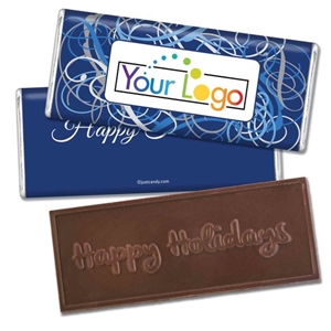 Personalized Logo Candy Bar - Winter Scrolls