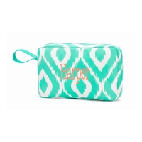 Mint Ikat Accessory Bag