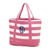 hot Pink Stripe Canvas Tote Bag