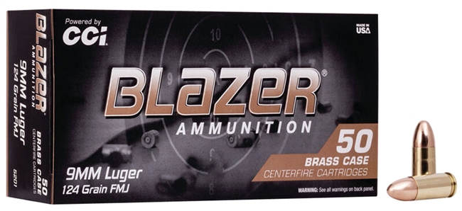 Blazer Brass 9mm 124 gr