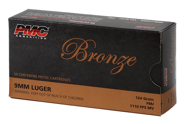 PMC Bronze 9mm 124gr FMJ (50 round box)