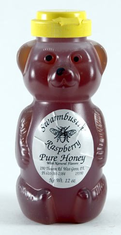 Raspberry Flavored Honey - 12 oz. Honey Bear