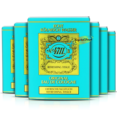 6x 4711 Original Eau De Cologne EDC Refreshing Tissue 10pcs