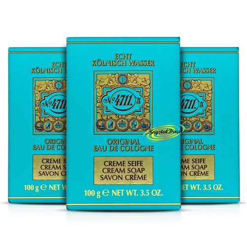3x 4711 Original Eau De Cologne Cream Soap 100g
