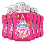 6x Astonish Protect & Care Raspberry Ripple Anti Bacterial Handwash 600ml