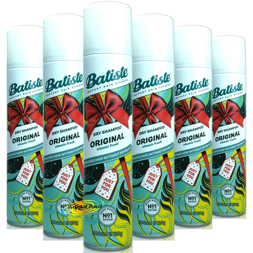 6x Batiste ORIGINAL Dry Shampoo 200ml Instant Hair Refresh