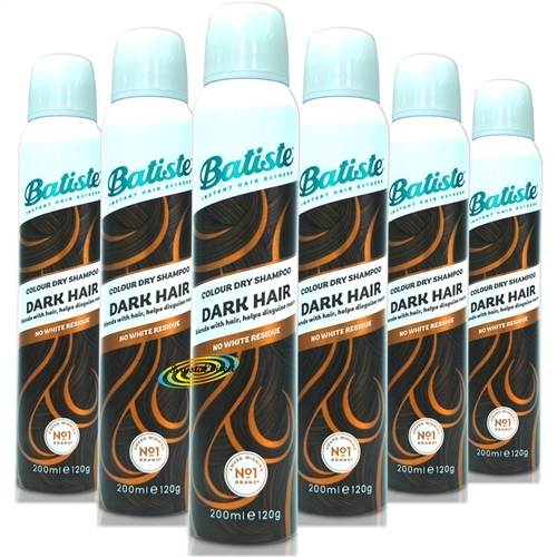 6x Batiste Dark & Deep Brown Divine Dark Dry Shampoo 200ml