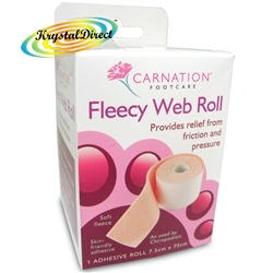 Carnation Fleecy Adhesive Web Roll 7.5cm x 75cm Foot Friction Pressure Relief