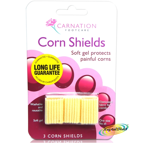 Carnation 3 Corn Shields Soft Gel Cushions Foot Corn Pressure Pain Relief