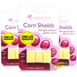 3x Carnation 3 Corn Shields Soft Gel Cushions Foot Corn Pressure Pain Relief