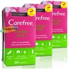 3x Carefree COTTON ALOE 20 Pantyliners