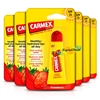 6x Carmex Strawberry Moisturising Lip Balm Tube SPF15 Dry Chapped Lips 10g