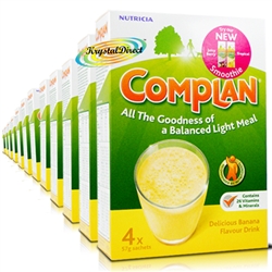 12x Nutricia Complan Banana Flavour Protein Drink With Vitamins & Minerals 4x55g