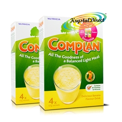 2x Nutricia Complan Banana Flavour Protein Drink With Vitamins & Minerals 4x55g