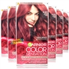 6x Garnier Color Sensation 6.60 Intense Ruby Permanent Hair Colour Cream Dye