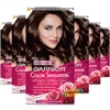 6x Garnier Color Sensation 4.0 DEEP BROWN Permanent Hair Colour Cream Dye