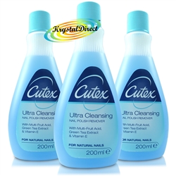 3x Cutex Ultra Cleansing Nail Polish Varnish Remover For Natural Nails 200ml