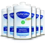 6x Cuticura Mildly Medicated Talcum Powder with Skin Soothing Allantoin 150g