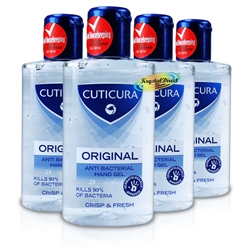 4x Cuticura Original Anti Bacterial Hand Hygiene Gel Crisp & Fresh 100ml