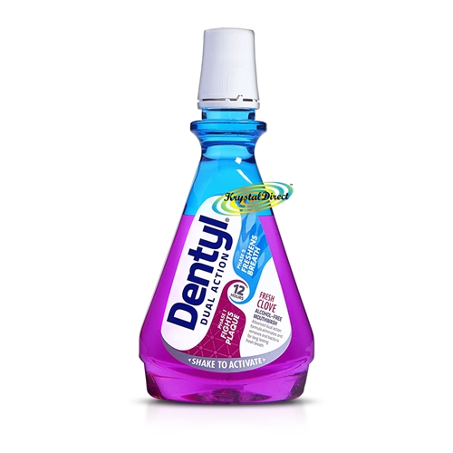 Dentyl Dual Action Alcohol Free Oral Rinse Fresh Clove Mouthwash 500ml