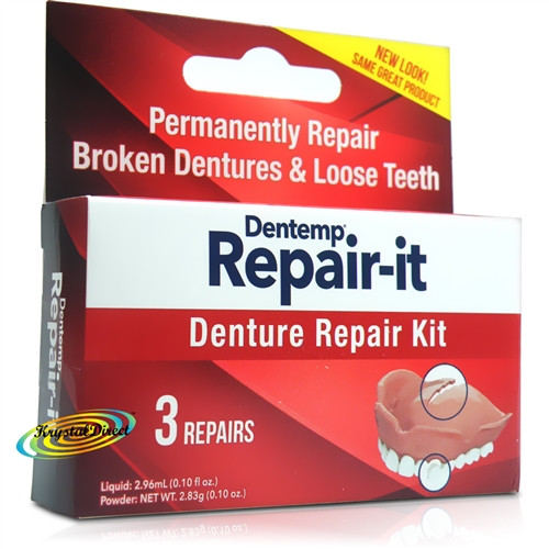 Dentemp Repair It Zinc Free Emergency Dental Repair Broken Dentures Kit