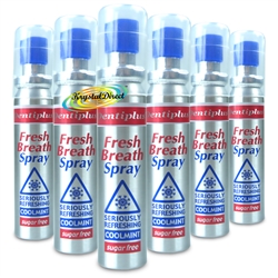 6x Dentiplus Fresh Breath Spray COOLMINT 25ml - Sugar Free