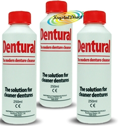3x Dentural The Modern Denture Cleanser Solution For Cleaner Dentures 250ml