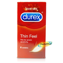 Durex Fetherlite Ultra Thin Feel 6 Natural Latex Condoms Greater Sensitivity
