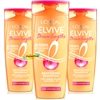 3x L'oreal Elvive Dream Lengths Long Damaged Hair Restoring Shampoo 400ml