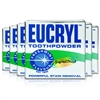 6x Eucryl Fresh Mint Powerful Teeth Whitening Stain Removal Tooth Powder 50g