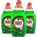 3x Fairy Original Washing Up Dishwashing Liquid 433ml
