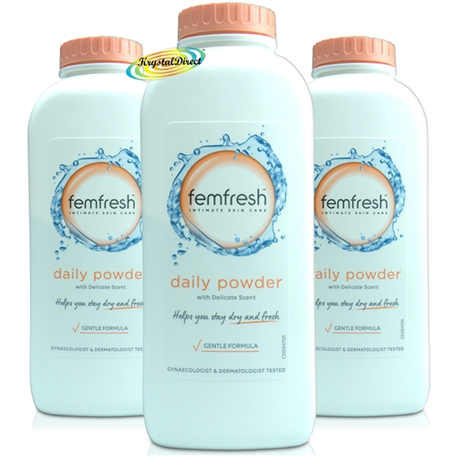 3x Femfresh Talc Free Powder Intimate Comfort 200g