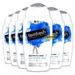 6x Femfresh Ultimate Care Intimate Hygiene Cleans Protect Fresh Shower Wash 250ml