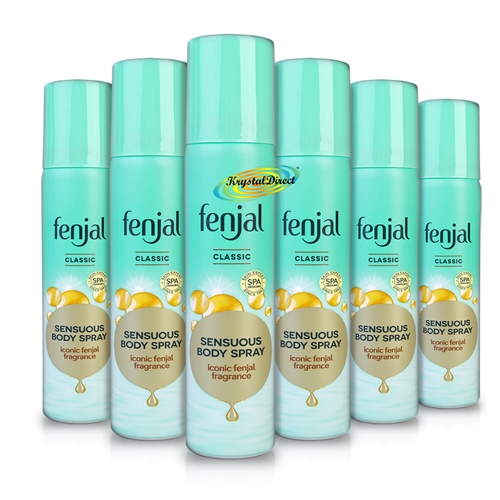 6x Fenjal Classic Luxury Sensuous Body Spray 75ml