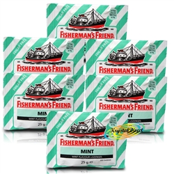 6x Fisherman's Friend Mint Sugar Free Lozenges Sweeteners 25g