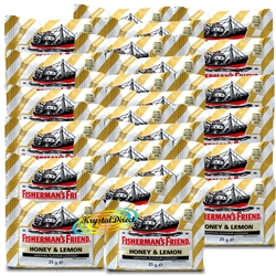 24x Fisherman's Friend Honey And Lemon Sugar Free Lozenges Sweeteners 25g