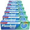 6x Fixodent Plus Best Antibacterial Denture Adhesive Cream 40g