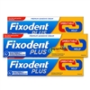 3x Fixodent Plus Denture Adhesive Cream Unbeatable Best Hold 40g Flavour Free