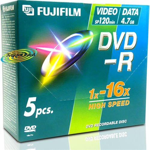 Fujifilm DVD-R 16x 4.7Gb 120Min Jewel Case 5's