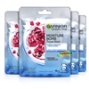 4x Garnier Skin Active Moisture Bomb Hydrating Revitalising Pomegranate Extract Face Tissue Mask 32g