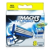 Gillette Mach 3 Turbo Pack of 8 Replacement Shaving Razor Blades 100% Genuine