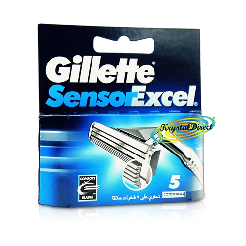 Gillette Sensor Excel Pack of 5 Replacement Shaving Razor Blades 100% Genuine