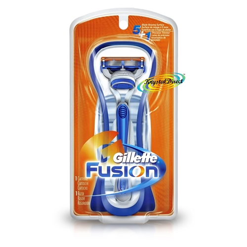 Gillette Fusion Razor For Men With Precision Trimmer + 2 Razor Blade Refills